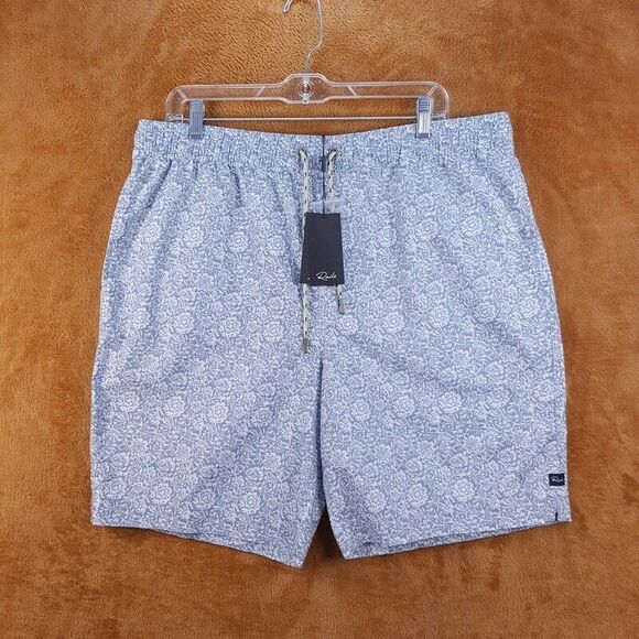 RAILS Mens Swimwear XL Blue Pull On Swim Trunks Drawstring KIAN Coastal Teal - Picture 2 of 12